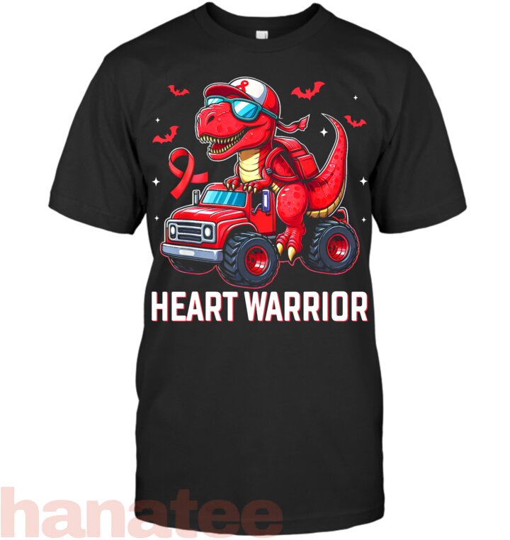 Dino Trex Boys Toddler Heart Warrior