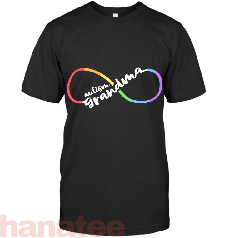 Family Autism Awareness Grandma Rainbow Infinity Symbol