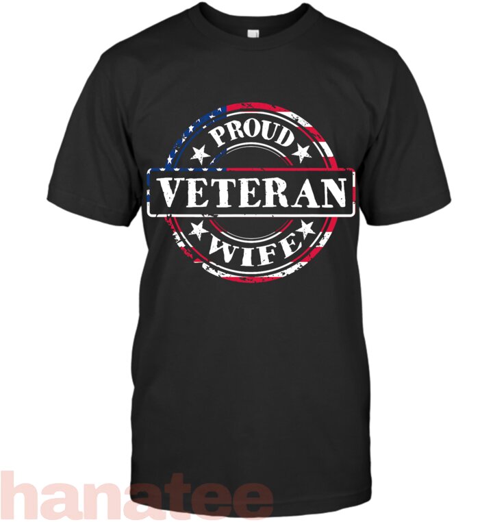 Proud Veteran Wife  American Flag Colors