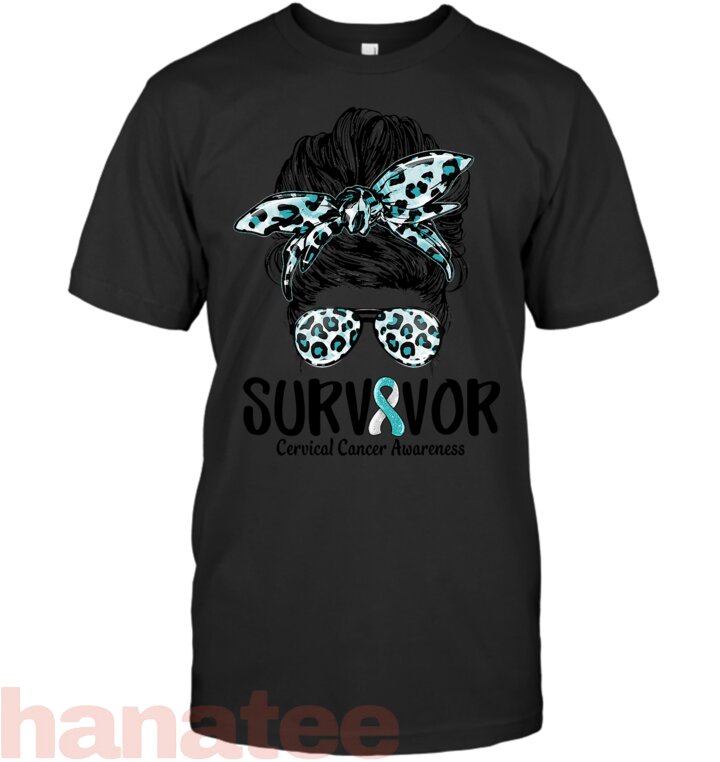 Leopard Messy Bun Women Survivor Cervical Cancer