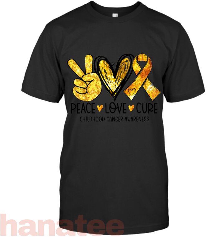 Peace Love Cure Childhood Cancer Awareness