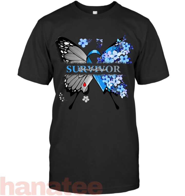 Butterfly Flowers Diabetes Warrior