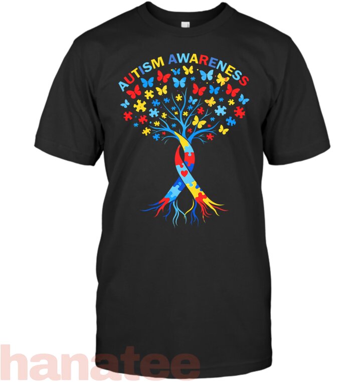 Autism Awareness Ribbon Tree