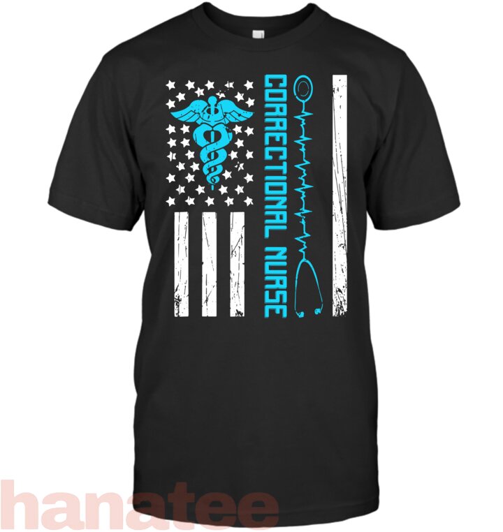 Cute Correctional Nurse Us Flag
