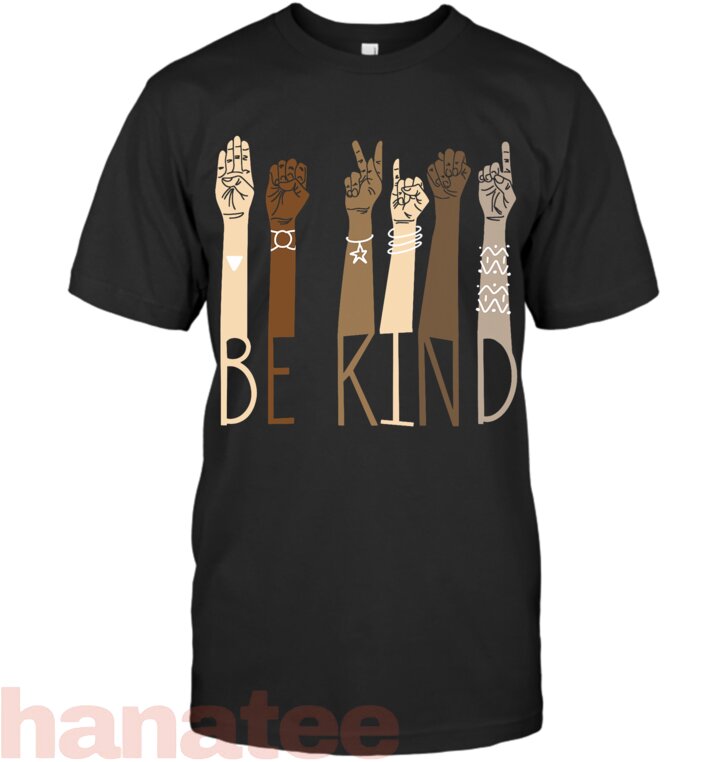 Be Kind Sign Language Hand Talking Teachers Interpreter