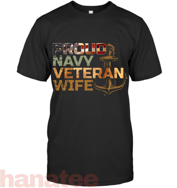 Proud Veteran_s Wife USA American Flag