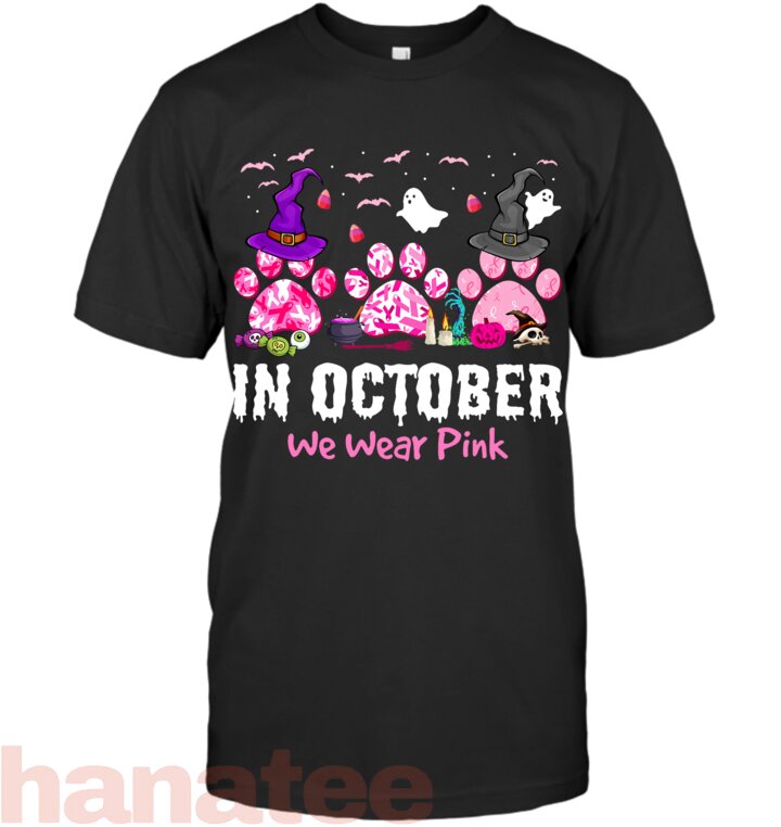 We Wear Pink Breast Cancer Dog Cat Paw