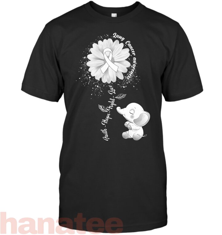 Faith Hope Fight Love Elephant Lung Cancer Awareness Warrior