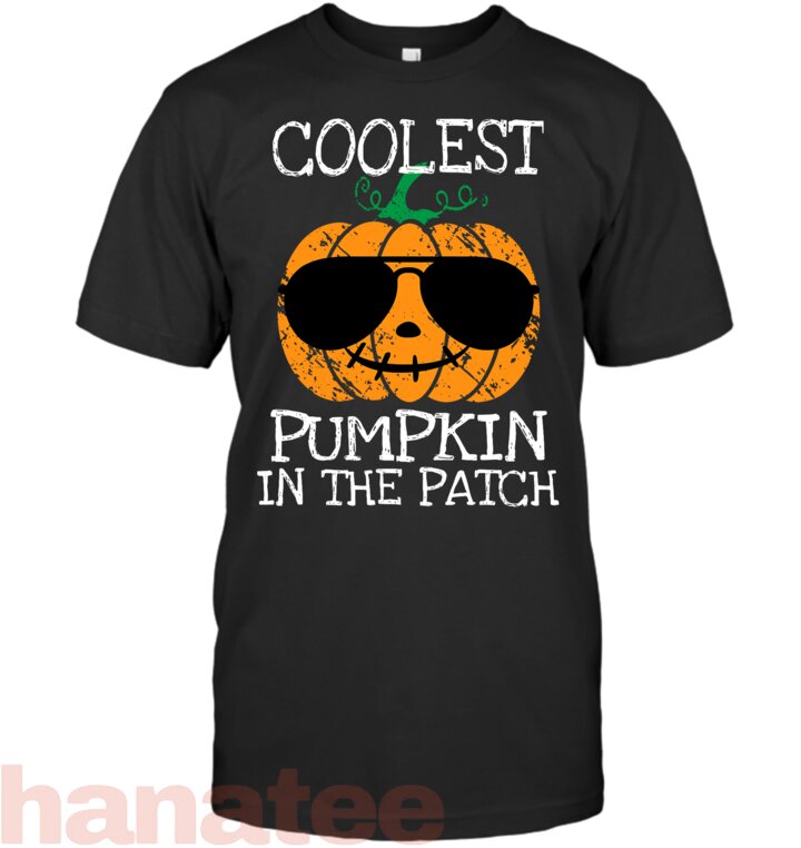 Kids Coolest Pumpkin In The Patch Halloween Boys Girls Teens T-Shirt