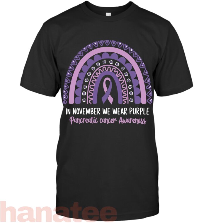 Purple Pancreatic Cancer Awareness  Rainbow