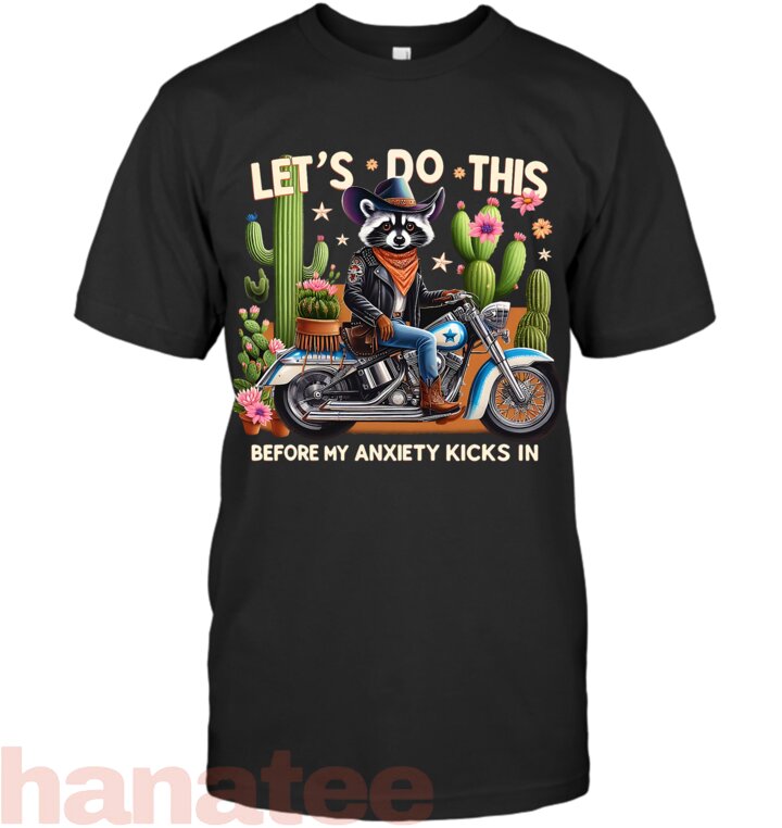 Cowboy Raccoon Anxiety Western Biker Lovers