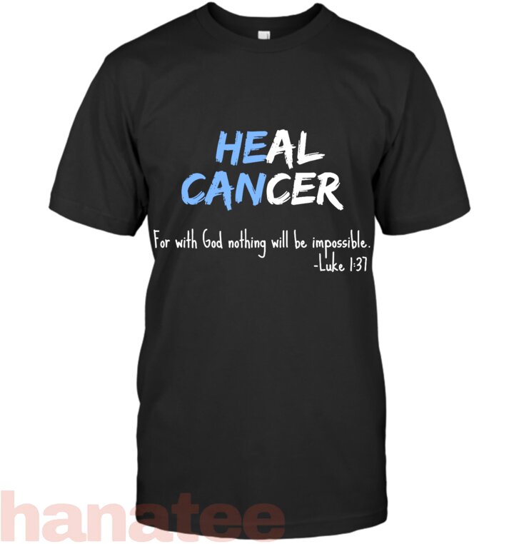 Prostate Cancer Shirt Awareness Blue Bible Verse Heal