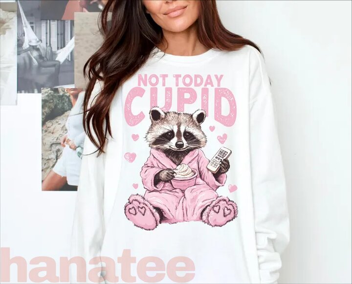 Not Today Cupid, Snarky Raccoon Valentine's Day