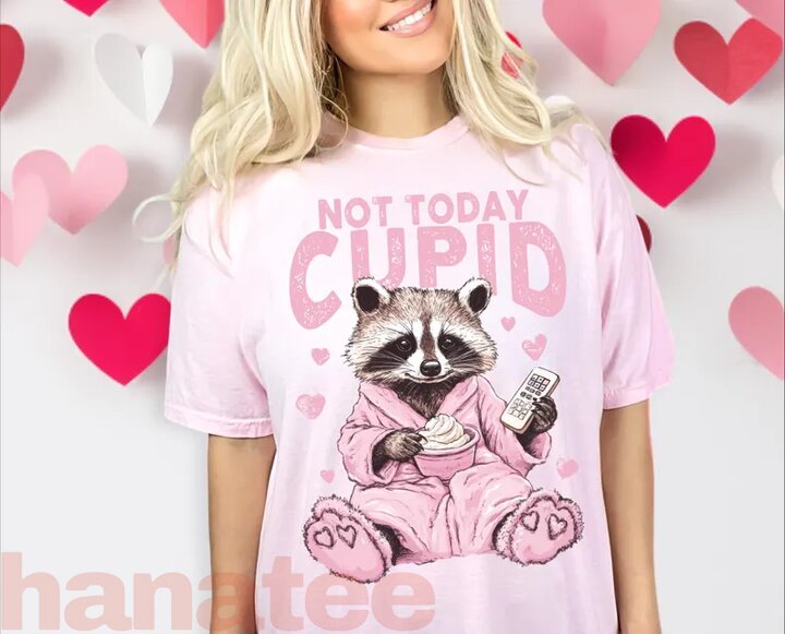 Not Today Cupid, Snarky Raccoon Valentine's Day