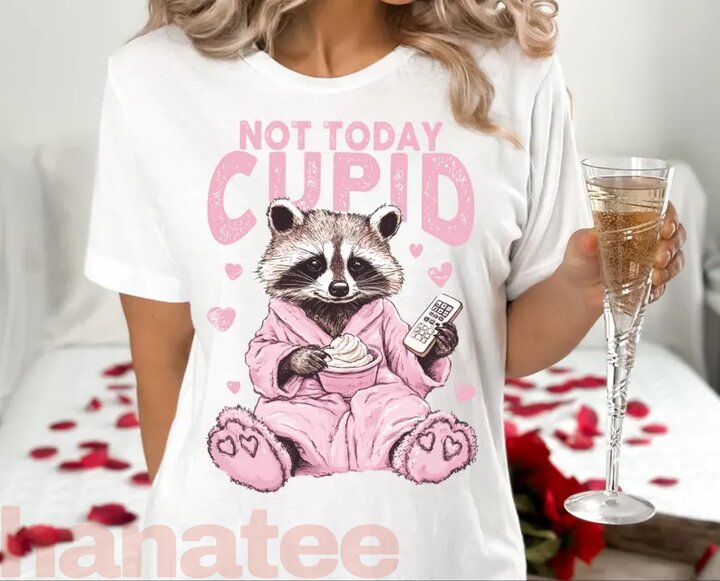 Not Today Cupid, Snarky Raccoon Valentine's Day