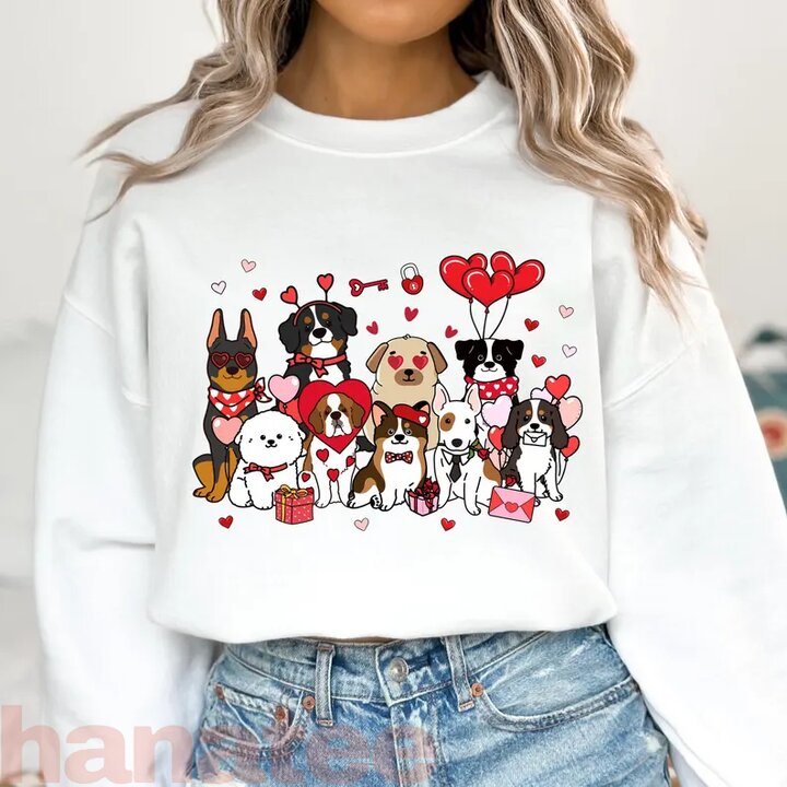 Dog Lovers Dog Paw Heart Valentine's Day