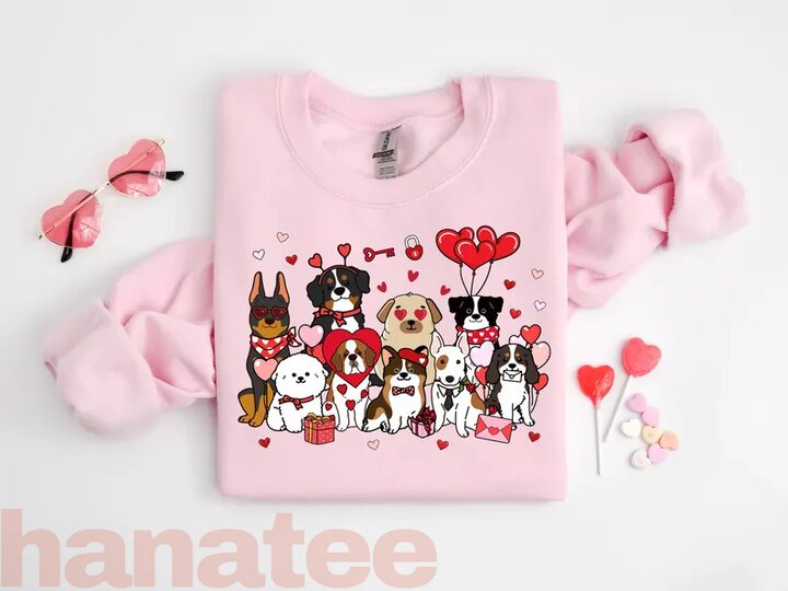 Dog Lovers Dog Paw Heart Valentine's Day