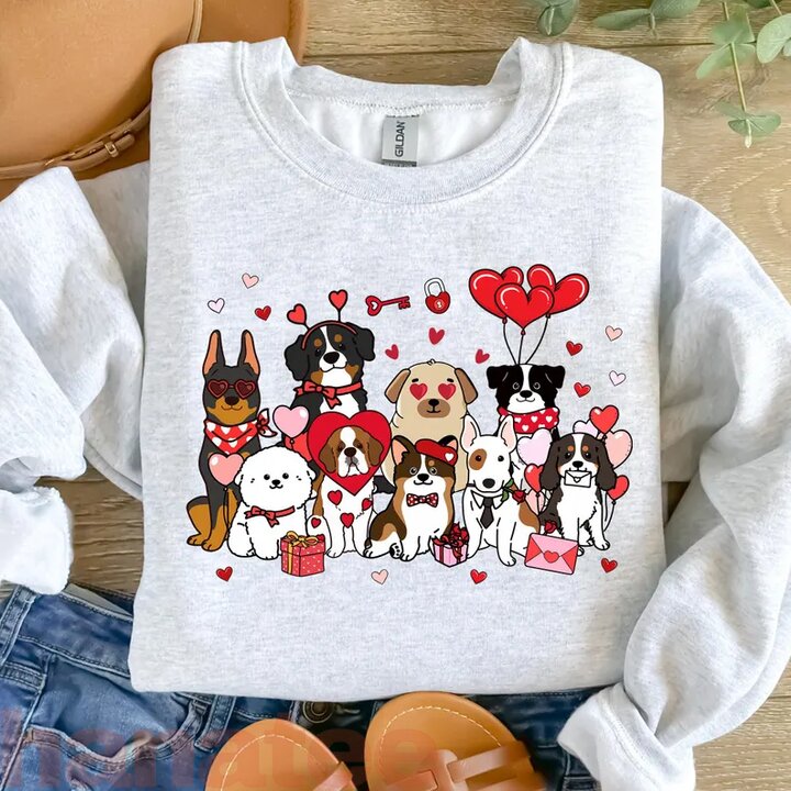 Dog Lovers Dog Paw Heart Valentine's Day