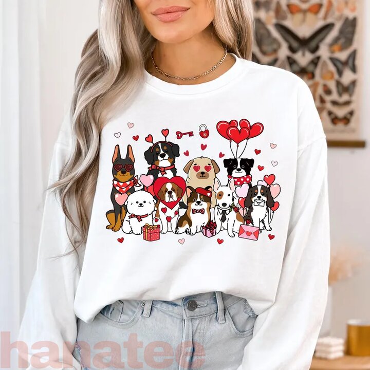 Dog Lovers Dog Paw Heart Valentine's Day
