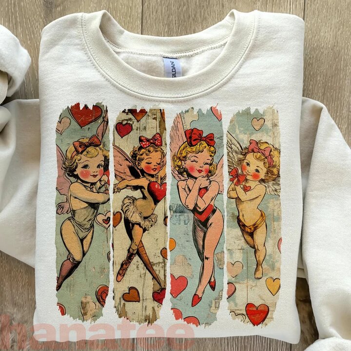 Retro Cupid Coquette Bow Valentine's Day