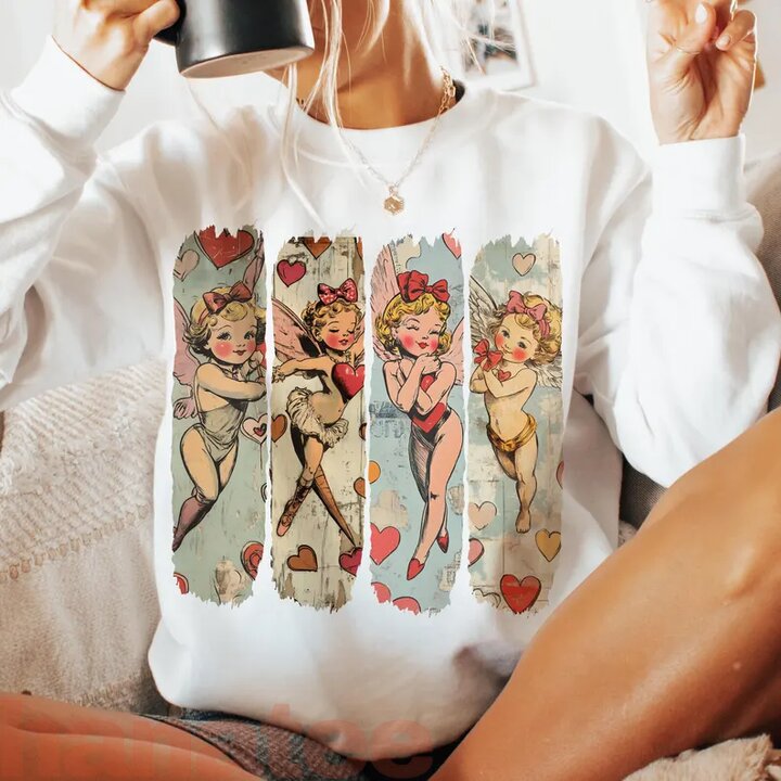 Retro Cupid Coquette Bow Valentine's Day